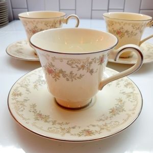 Royal Doulton Diana H 5079 cups and saucers set of 3